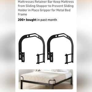 Black Metal Mattress Retainer Bar Set